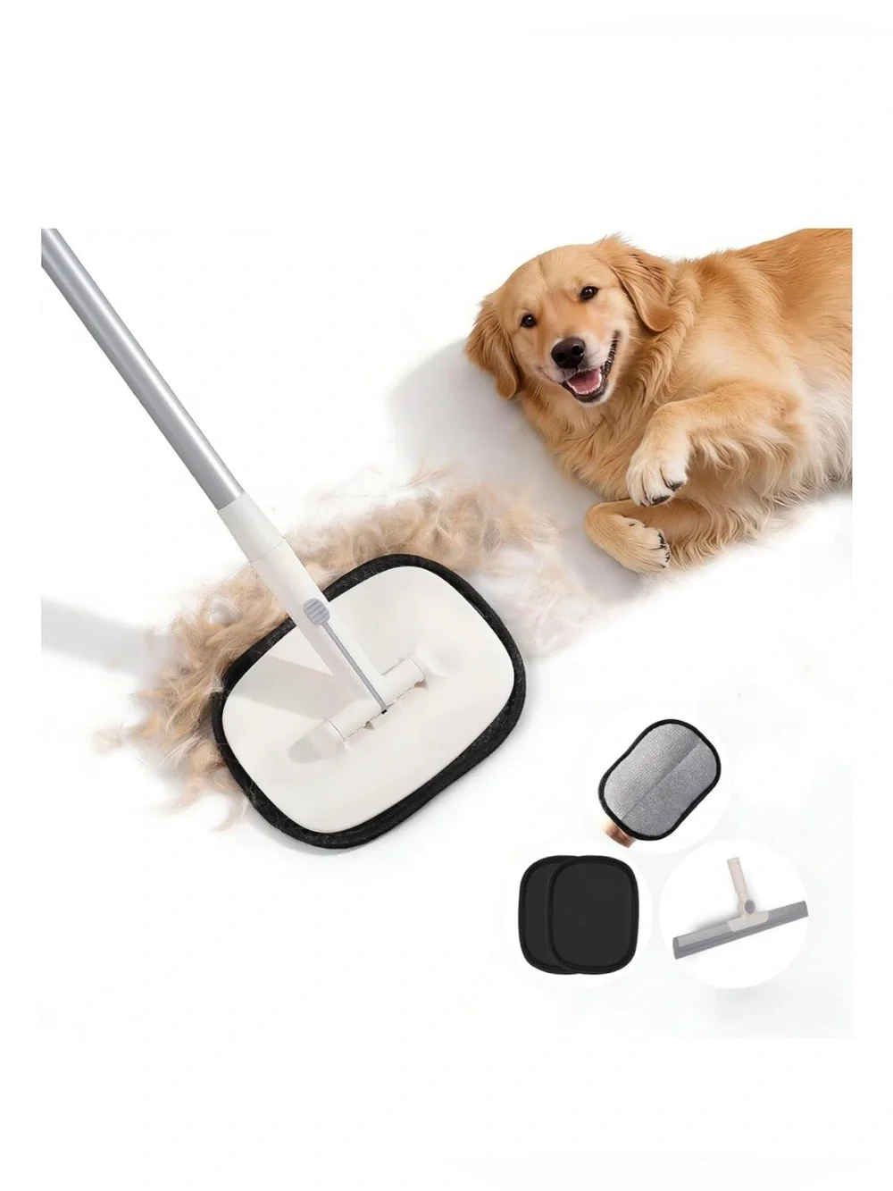 Pet Hair Remover for Cat & Dog, Reusable Pet Hair Removal Tool with Adjustable L